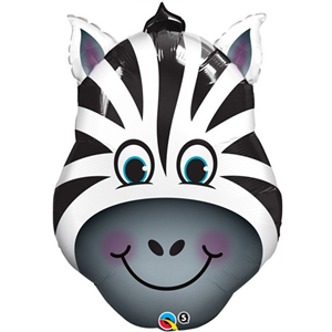 Folieballon Nieuwsgierige Zebra - 81 cm